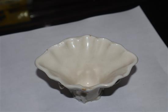 A Chinese blanc de chine dragon libation cup